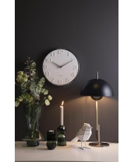 Sieninis laikrodis - Nauji originalūs skaičiai, baltas, 30 cm