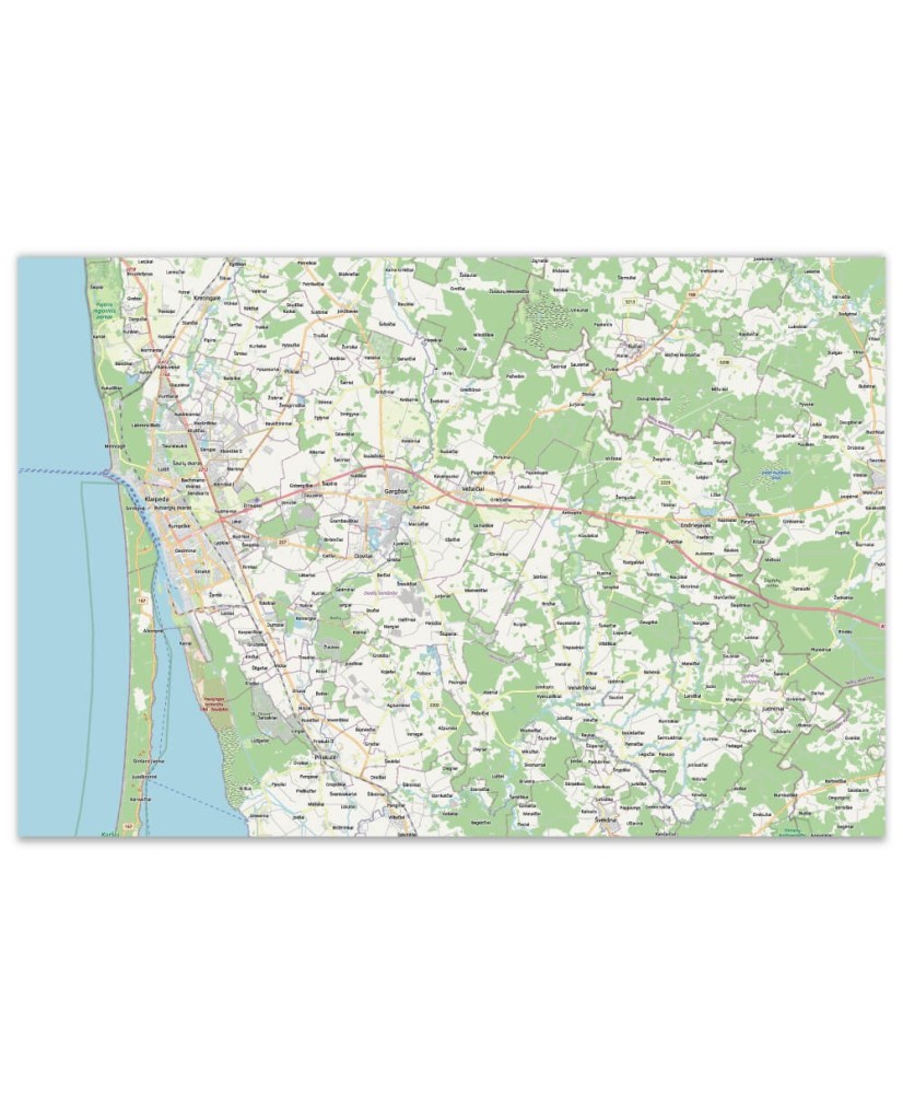 Kamštinis paveikslas - Detalusis Klaipėdos žemėlapis
