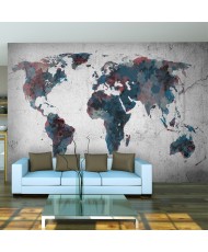Fototapetas  World map on the wall