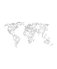 Fototapetas  Map of the World  white solids