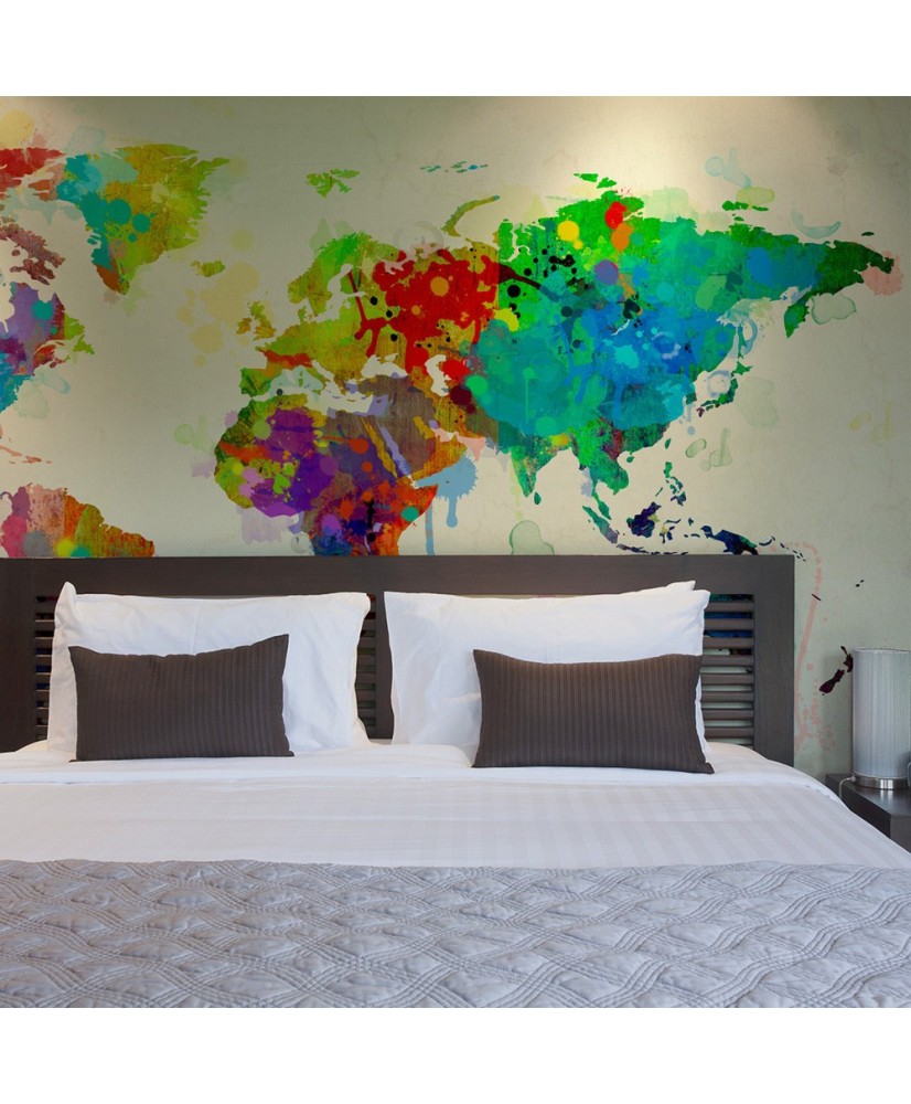 Fototapetas  Paint splashes map of the World