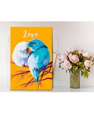 Pasidaryk pats  paveikslas ant drobės  Parrots in Love