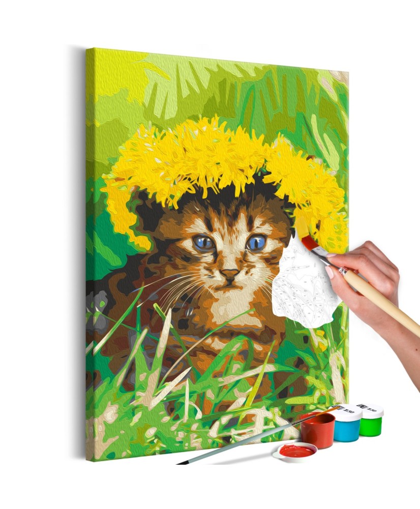 Pasidaryk pats  paveikslas ant drobės  Dandelion Cat