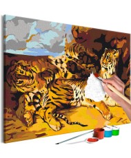 Pasidaryk pats  paveikslas ant drobės  Young Tiger With Mother
