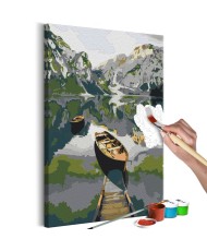 Pasidaryk pats  paveikslas ant drobės  Boat in the Mountains
