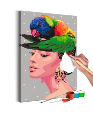 Pasidaryk pats  paveikslas ant drobės  Parrot on the Head