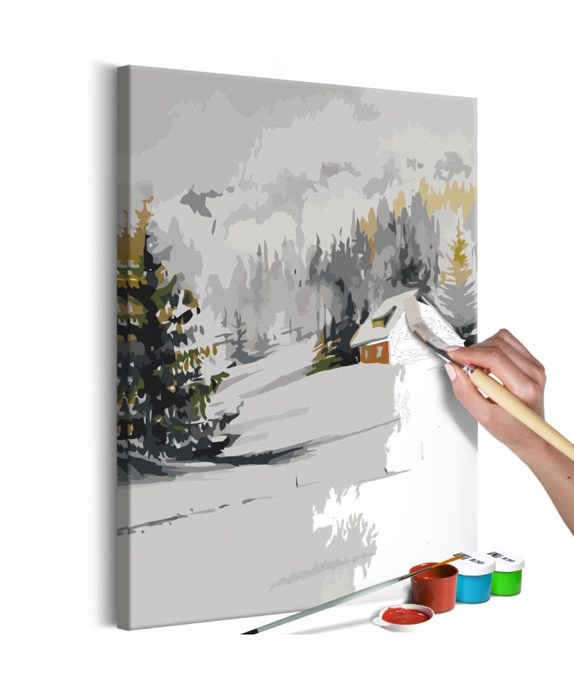 Pasidaryk pats  paveikslas ant drobės  Winter Cottage