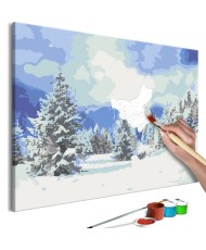 Pasidaryk pats  paveikslas ant drobės  Snow Christmas Trees
