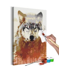 Pasidaryk pats  paveikslas ant drobės  Wolf and Forest