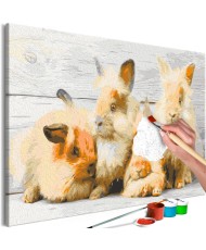 Pasidaryk pats  paveikslas ant drobės  Four Bunnies