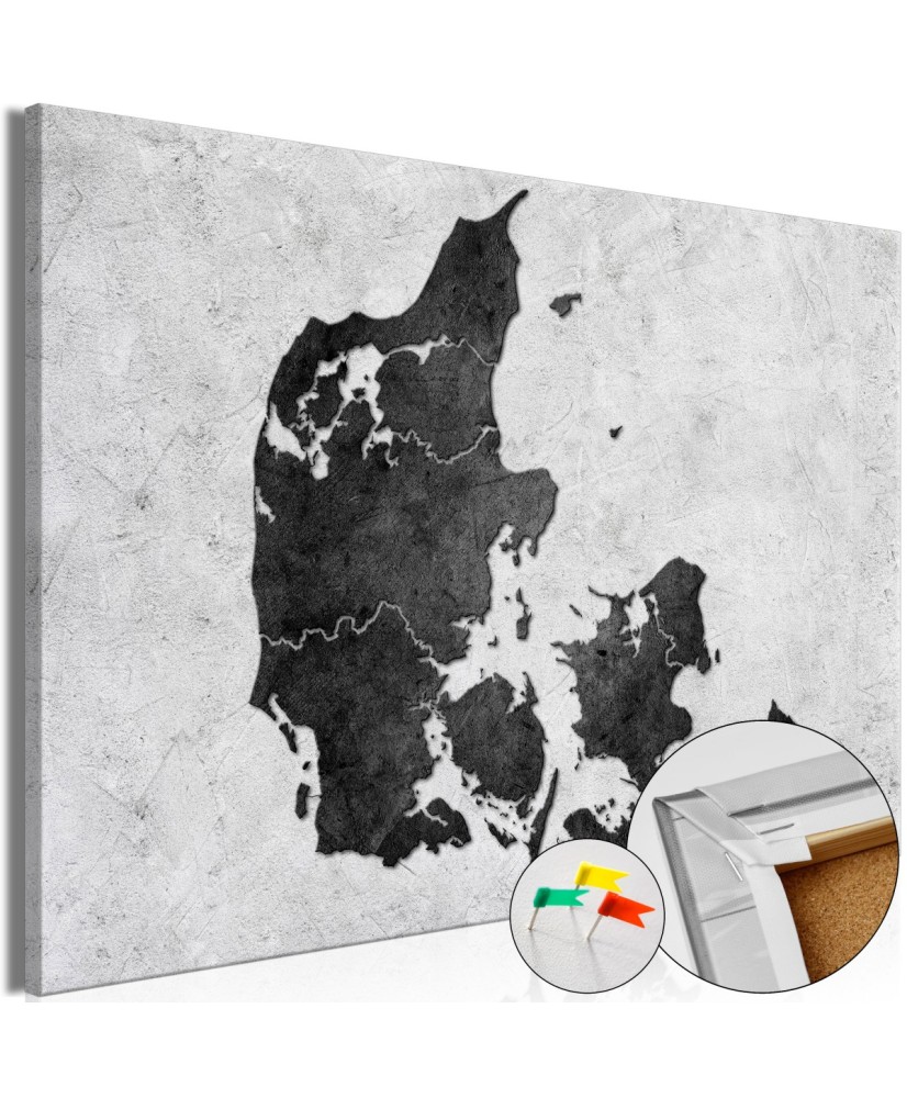 Kamštinis paveikslas  Stone Denmark [Cork Map]