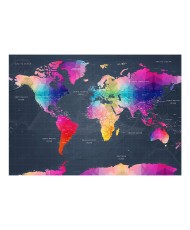 Lipnus fototapetas  World Map Colourful Crystals