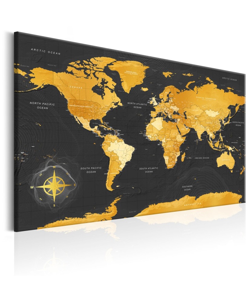 Paveikslas  World Maps Golden World