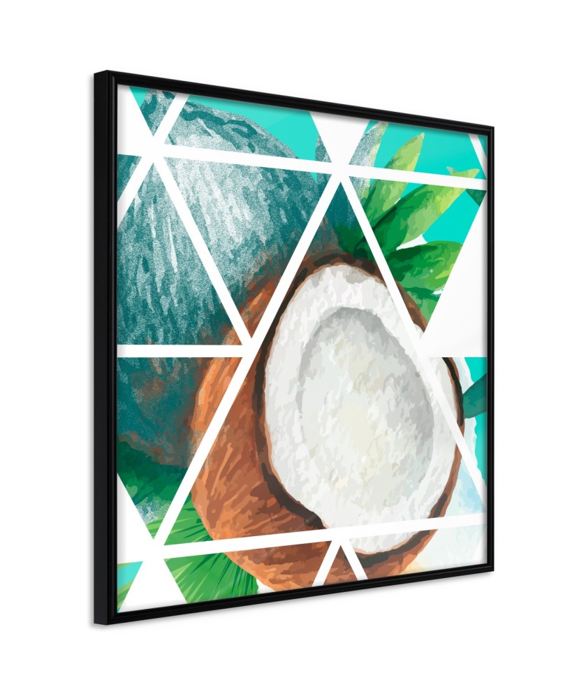 Plakatas  Tropical Mosaic with Coconut (Square)