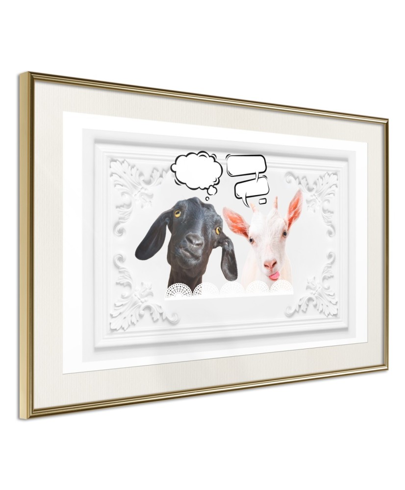 Plakatas  Conversation of Two Goats
