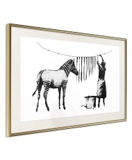 Plakatas  Banksy Washing Zebra Stripes