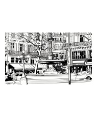 Fototapetas  Sketch of parisian fountain