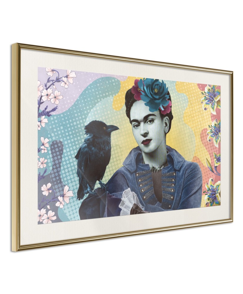 Plakatas  Frida with a Raven