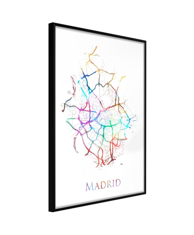 Plakatas  City Map Madrid (Colour)