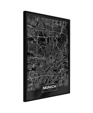 Plakatas  City Map Munich (Dark)