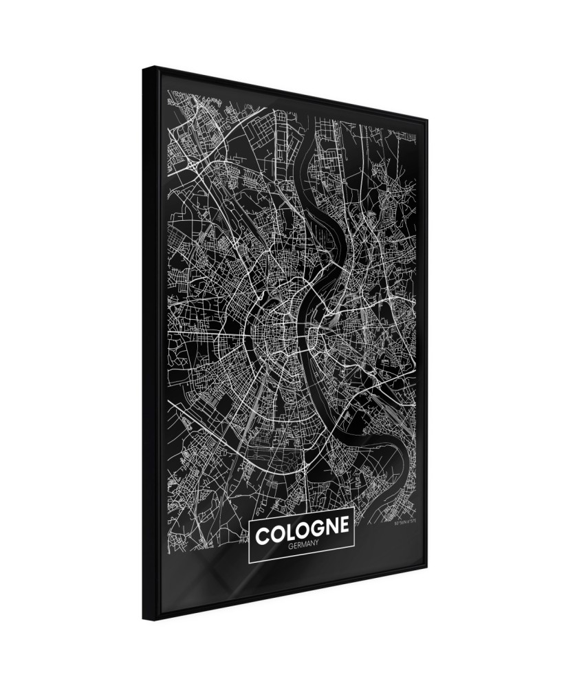 Plakatas  City Map Cologne (Dark)