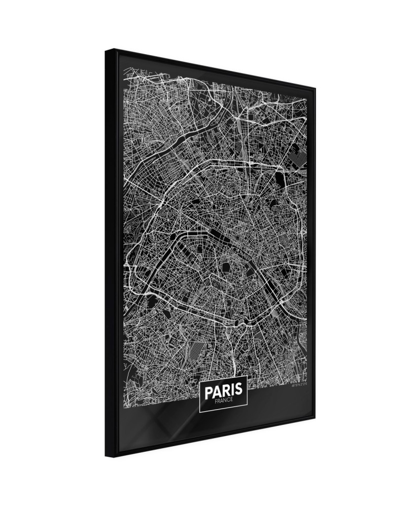 Plakatas  City Map Paris (Dark)
