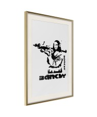 Plakatas  Banksy Mona Lisa with Bazooka I