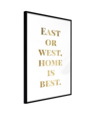 Plakatas  Home Is Best (Gold)
