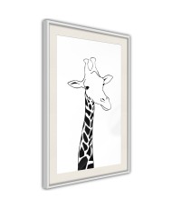 Plakatas  Black and White Giraffe