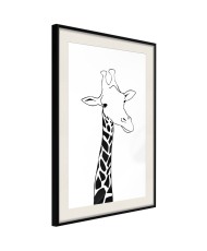 Plakatas  Black and White Giraffe