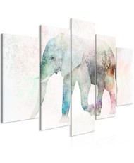 Paveikslas  Painted Elephant (5 Parts) Wide