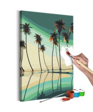 Pasidaryk pats  paveikslas ant drobės  Turquoise Palm Trees