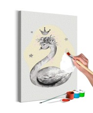 Pasidaryk pats  paveikslas ant drobės  Swan in the Crown