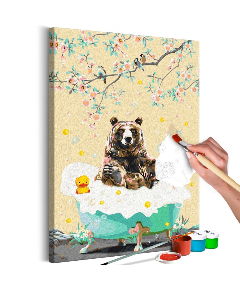 Pasidaryk pats  paveikslas ant drobės  Bathing Bear