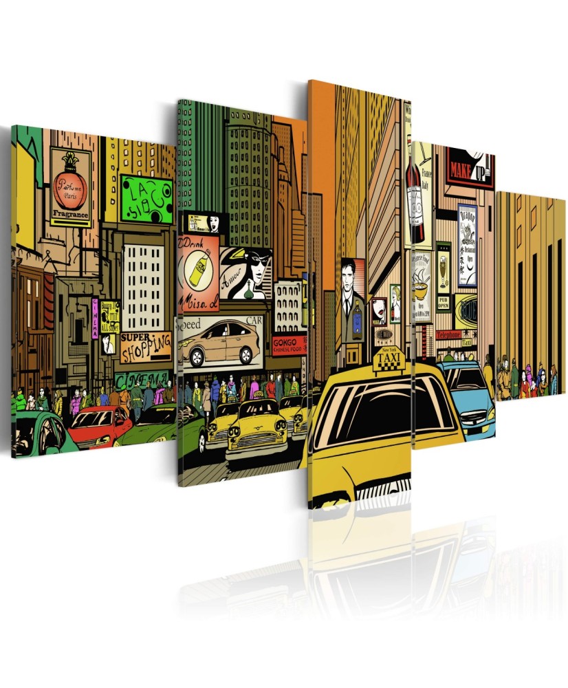 Paveikslas  The streets of New York City in cartoons