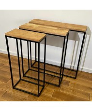 Konsolė - Loft  80X80X20cm. Vienos lentynos