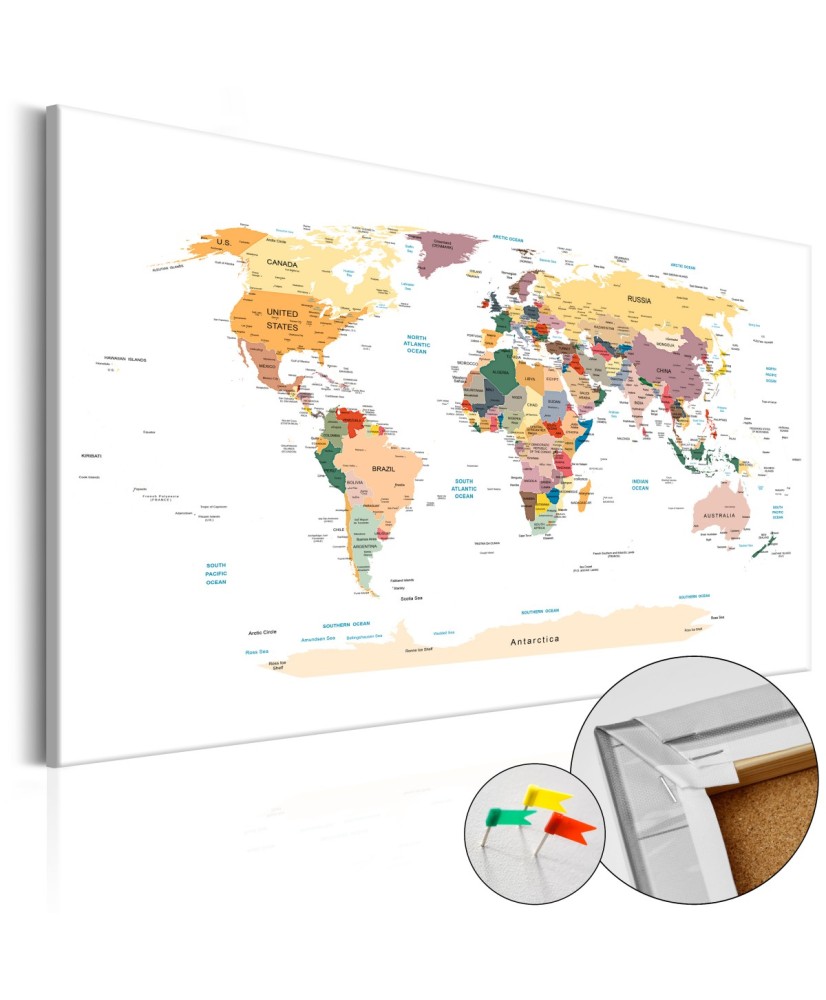 Kamštinis paveikslas  World Map [Cork Map]