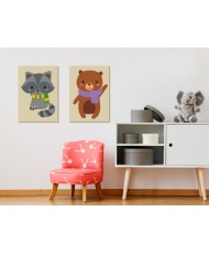 Pasidaryk pats  paveikslas ant drobės  Raccoon & Bear