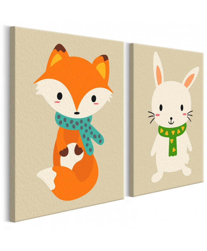 Pasidaryk pats  paveikslas ant drobės  Fox & Bunny