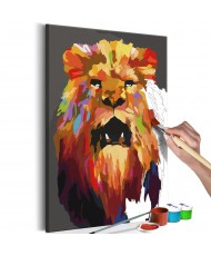 Pasidaryk pats  paveikslas ant drobės  Colourful Lion (Large)