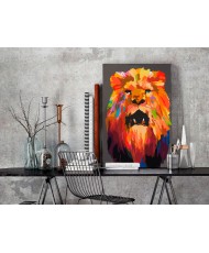 Pasidaryk pats  paveikslas ant drobės  Colourful Lion (Large)