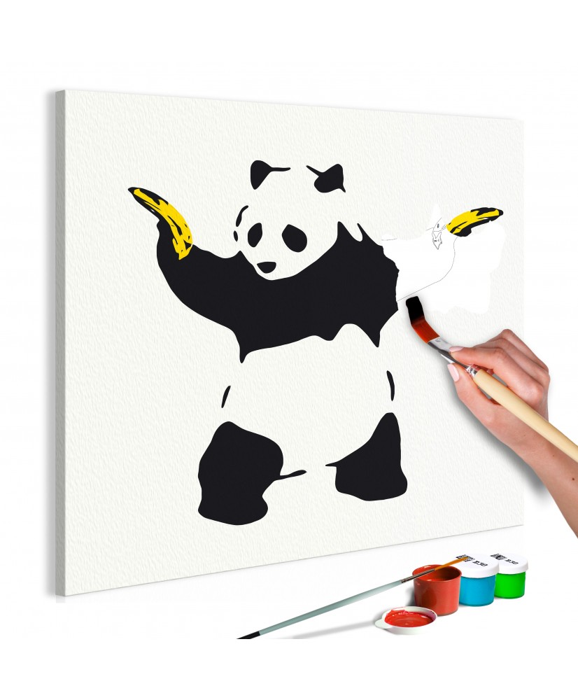 Pasidaryk pats  paveikslas ant drobės  Panda With Bananas