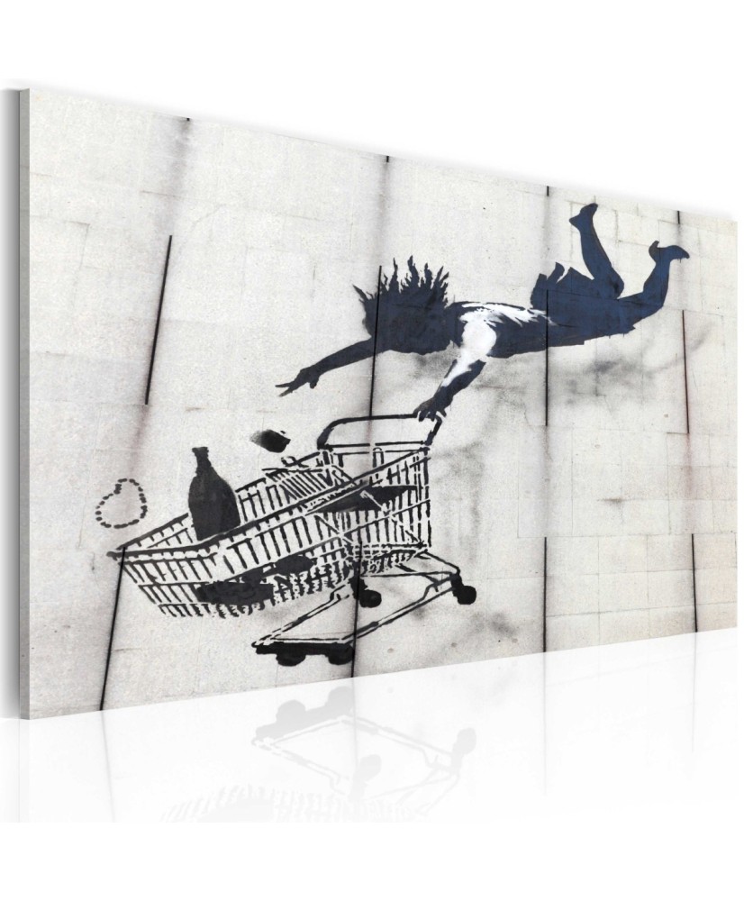 Paveikslas  Falling woman with supermarket trolley (Banksy)
