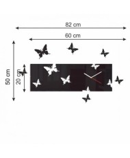 Sieninis laikrodis "Skrajojantys drugeliai. Horizontalus"