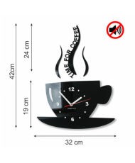 Sieninis laikrodis "Kavos puodelis"