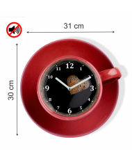 Sieninis laikrodis su spauda - Kavos puodelis