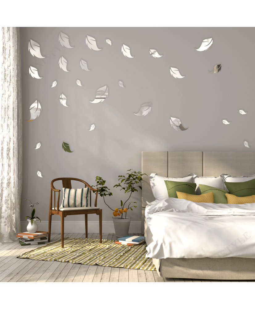 Sienų dekoracija "Veidrodiniai lapeliai"