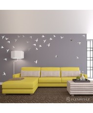 Sienų dekoracija "Veidrodiniai paukščiai"