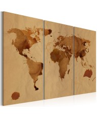 Paveikslas  The World painted with coffee  triptych