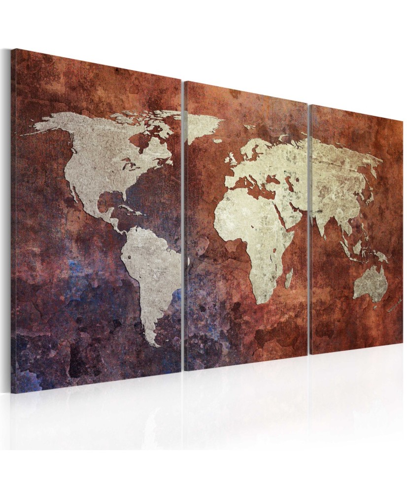 Paveikslas  Rusty map of the World  triptych